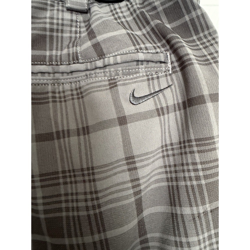 Nike Golf Women's Dri-FIT Plaid Pants Size 10 Grey Black Modern Rise - Picture 5 of 9